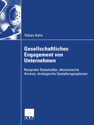 cover image of Gesellschaftliches Engagement von Unternehmen